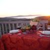 Romantic dinner on top floor balcony